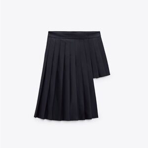 Zara Asymmetrical Box Pleated Skirt